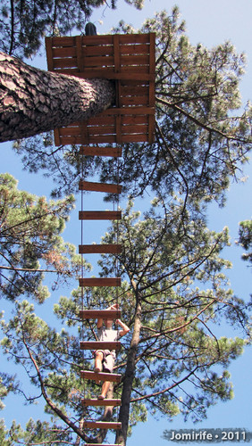 Parque Aventura: Pelas tábuas lá em cima