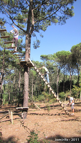 Parque Aventura: Pelas tábuas lá em cima
