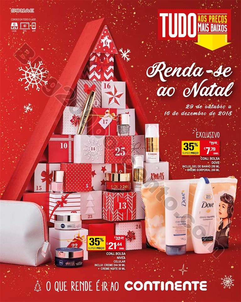 folheto promoções Continente Natal 29out-16dez