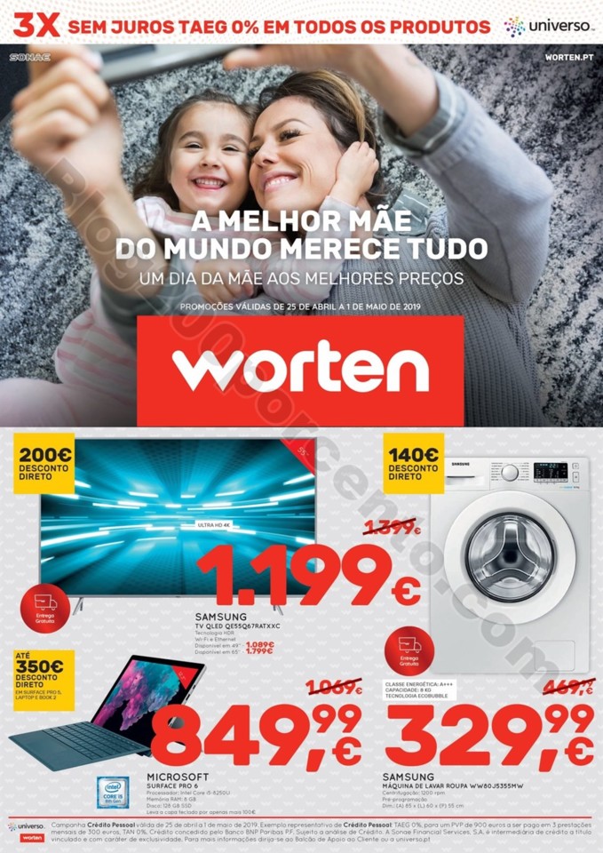 Antevisão Folheto WORTEN Dia da Mãe - Promoçõe Novo folheto Worten Especial Dia da Mãe 25abr-1mai