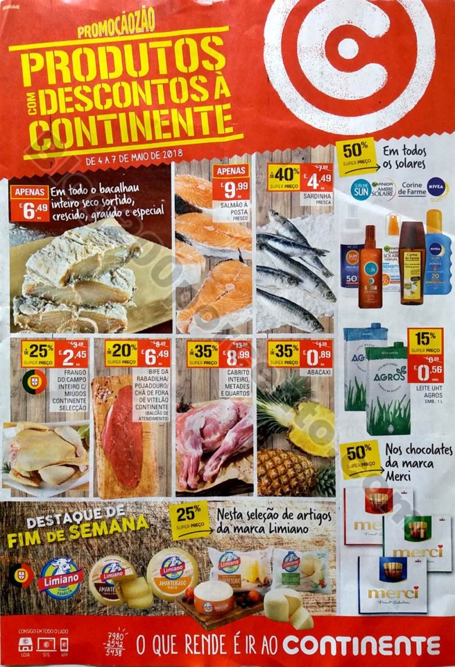 Antevisão Folheto Continente Fim Semana 4a7mai