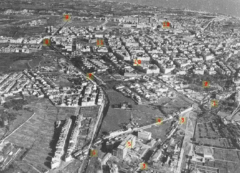 Vista aérea das avenidas novas; Lisboa (Judah Benoliel, c. 1945)