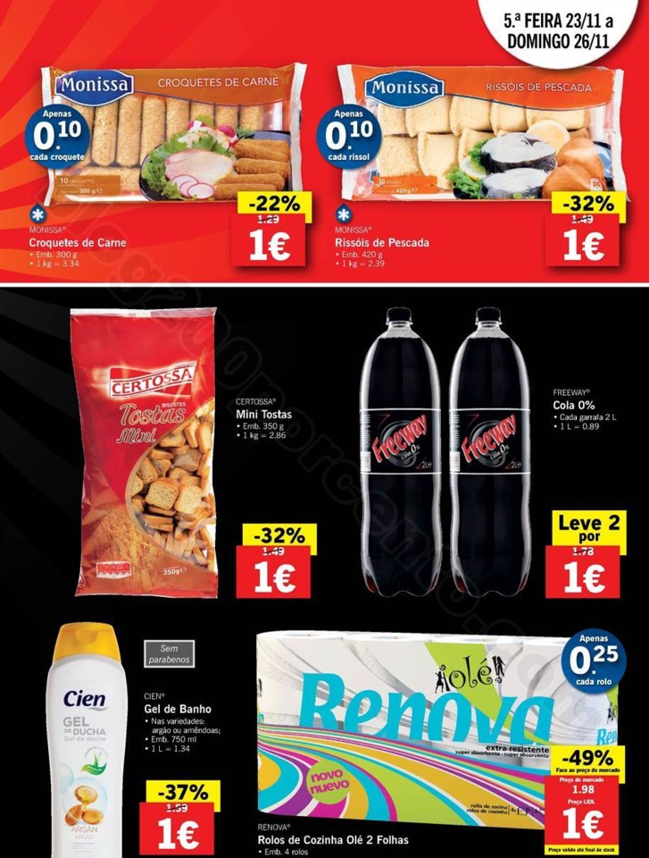 antevisão folheto Black Weekend LIDL 23a26nov