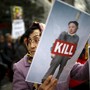 Manifestação anti-Coreia do Norte em Seul