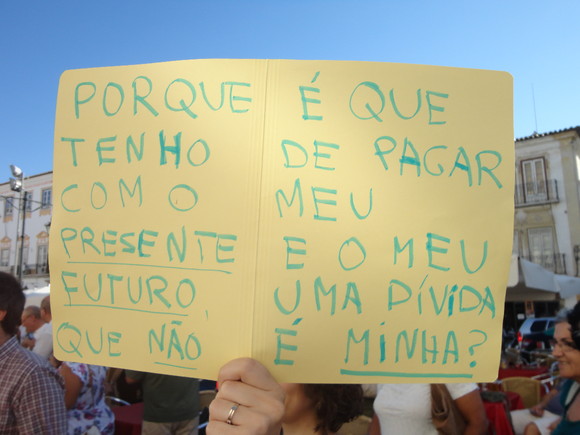 Manif 15/9 A hipoteca em Évora