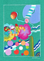 Mem&oacute;rias do Tempo Quente 08, guache papel Canson,