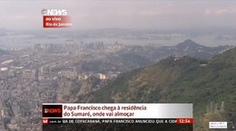 JMJ - Papa chega a residencia do Sumar&eacute; no alto d